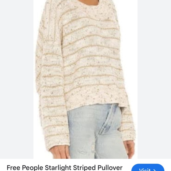 Free People Starlight Striped pullover - Picture 1 of 5